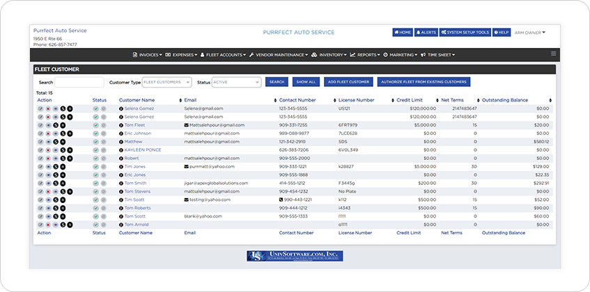 Automotive Fleet Management Software